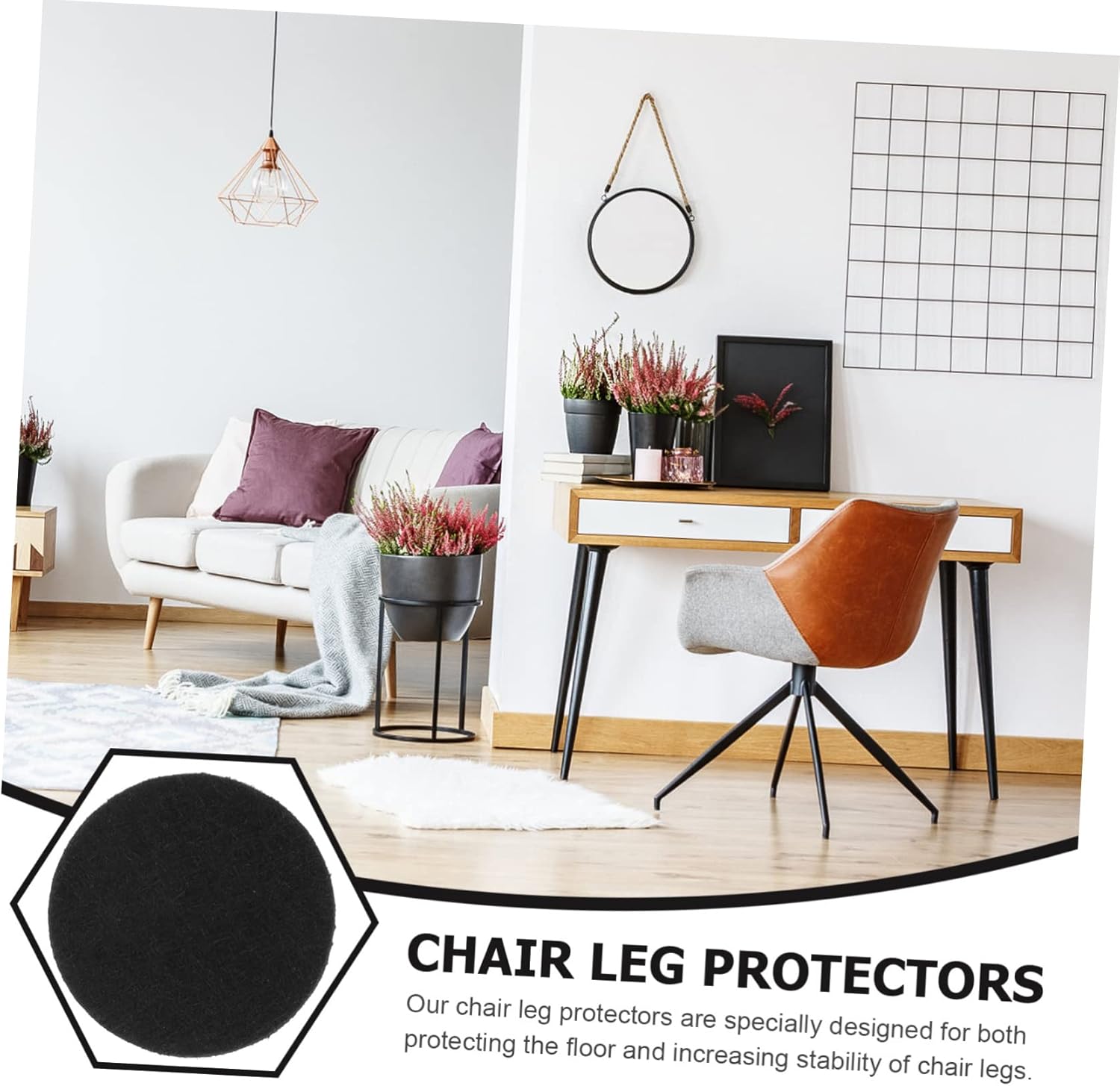 Gadpiparty 400pcs Non-Slip Furniture Pads for Hardwood Floors Chair Leg Protectors Speaker Isolation Pads Adhesive Backing