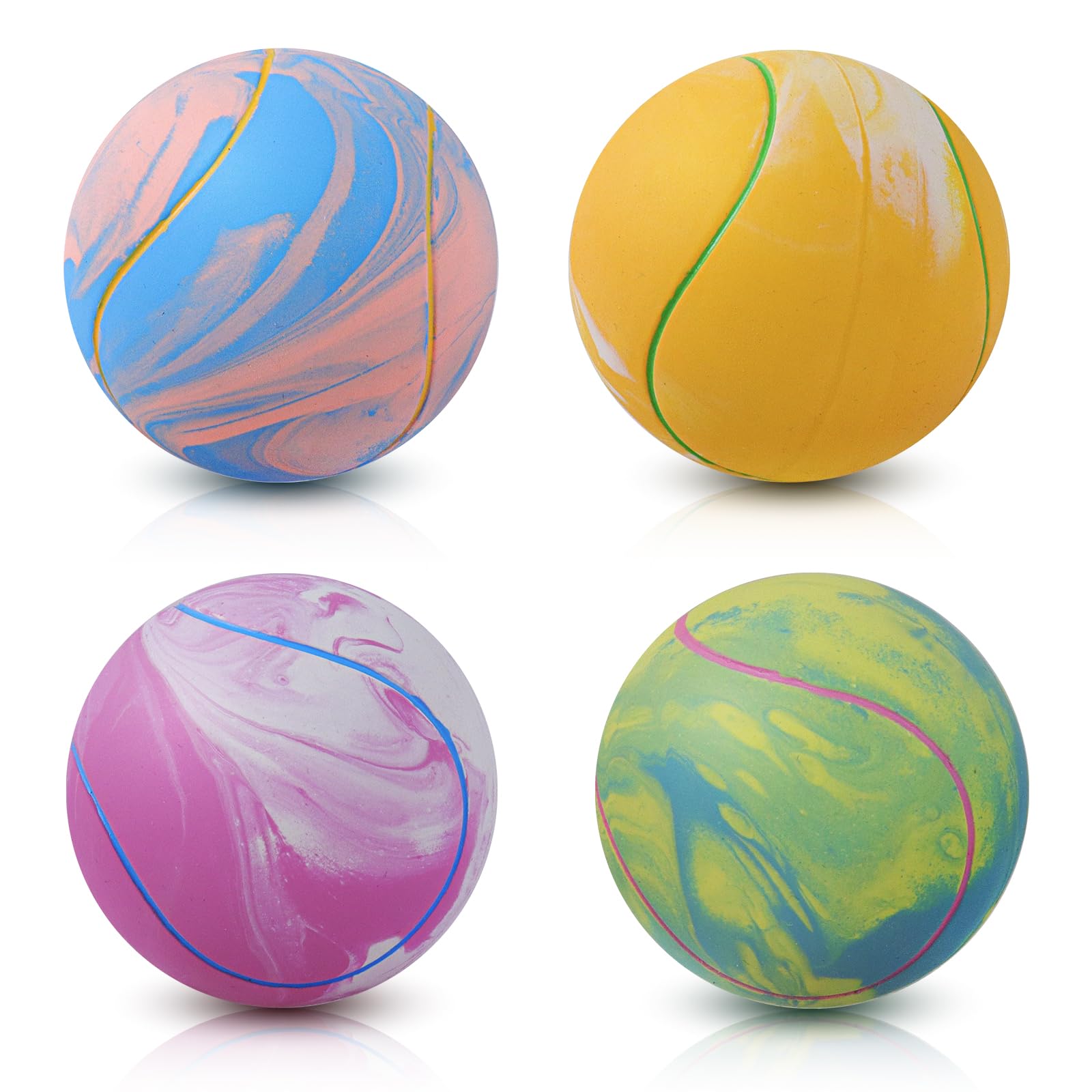 SCHITEC Dog Squeaky Toy Balls Interactive Tennis Ball for Puppies Small Pet Medium Breed Dogs Latex Rubber Puppy