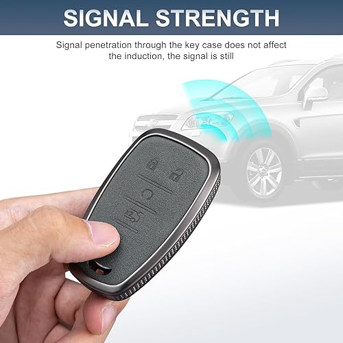 Miniatura 5 de YO&YOYE Compatible con cubierta de llavero Chevy con llavero de cuero Funda protectora de llave para Chevrolet Equinox Malibu Cruze Camaro Tahoe
