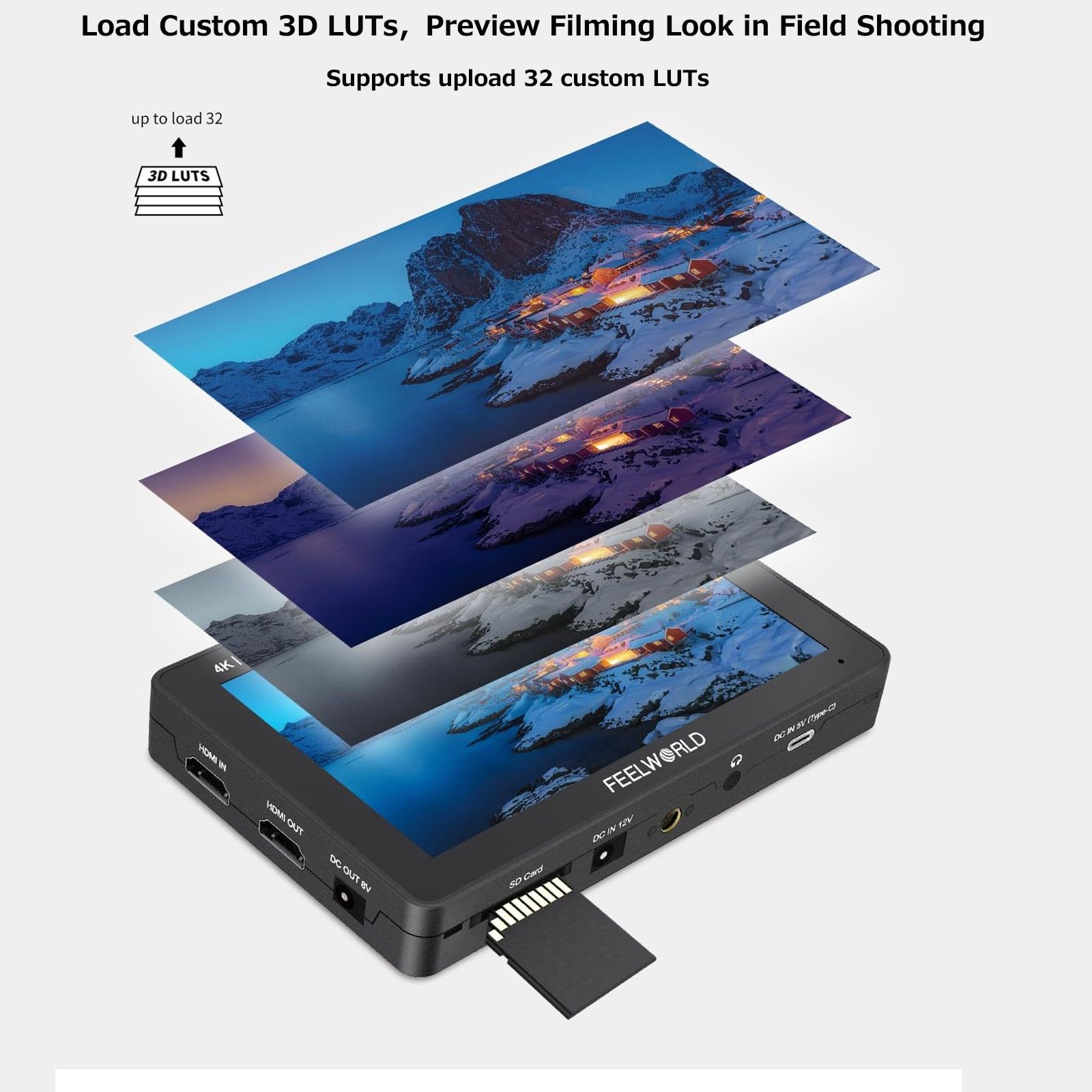 Amazon | FEELWORLD F6 PLUSX キャリングケースキット付き,5.5 インチ