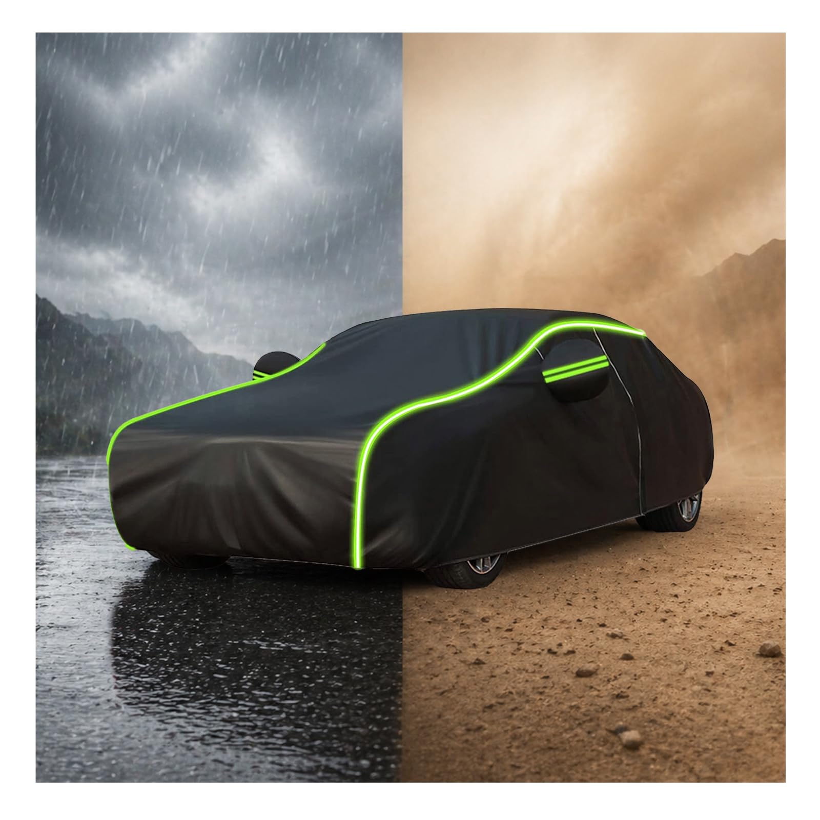 Auto Abdeckplane Für Mercedes EQS SUV 2023-2026, Autoplane, Auto Abdeckung Outdoor Wasserdicht, Vollgarage Winddicht UV-Schutz Atmungsaktiv Regenfest d236vf