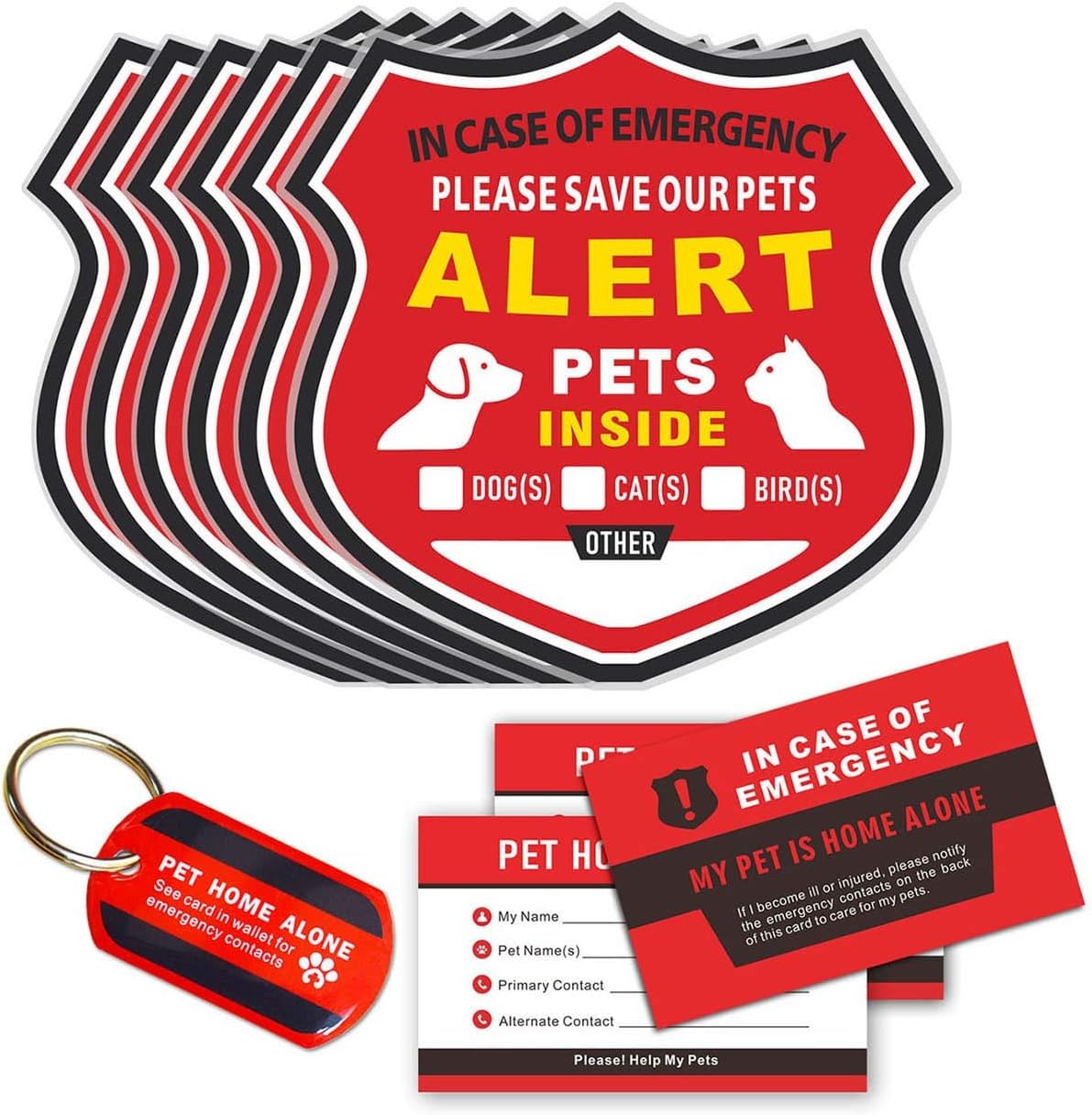 Emergency Pet Rescue Stickers & Wallet Cards – 6 Pack Decals Emergency Pet Rescue Stickers & Wallet Cards – 6 Pack Decals