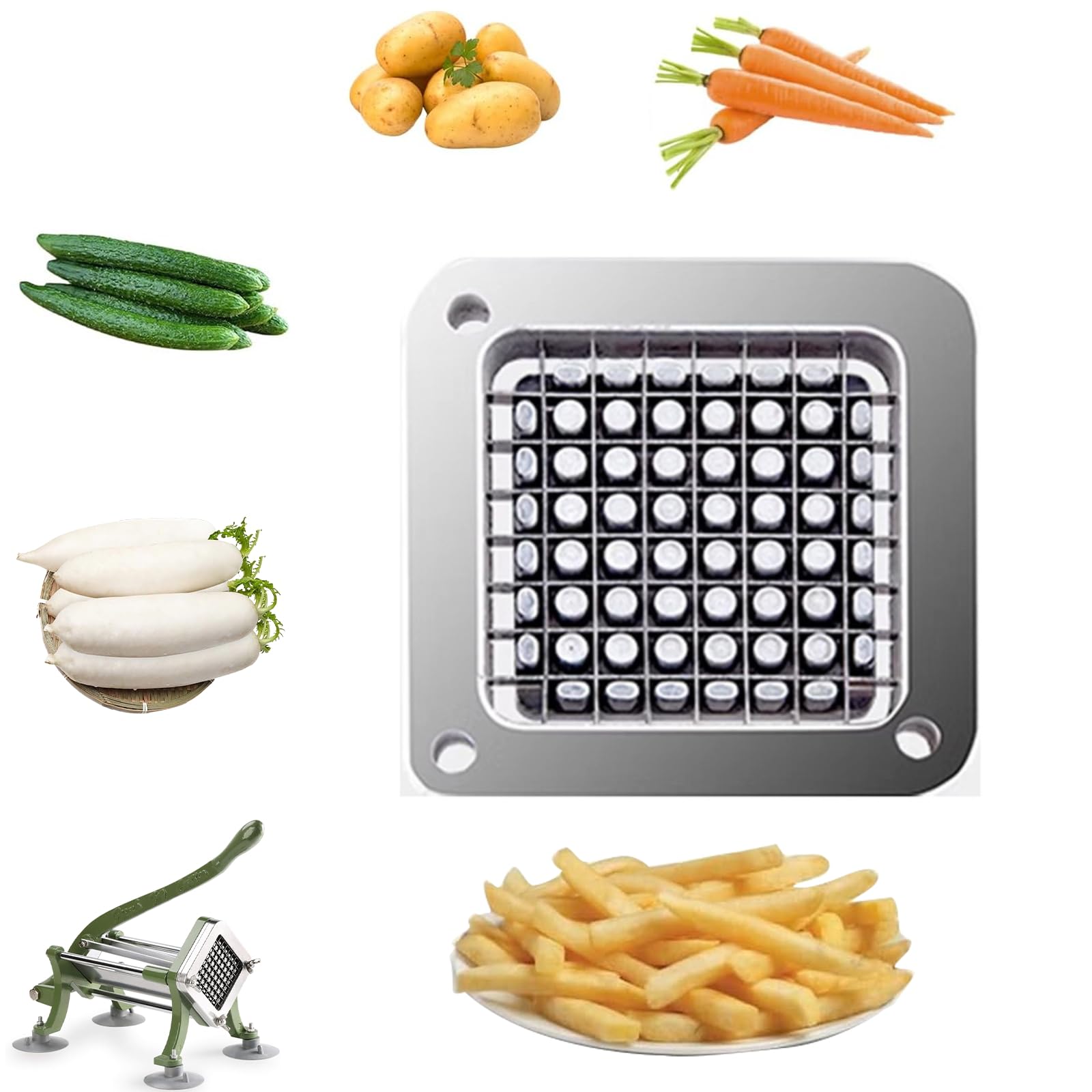 Lame de rechange pour coupe-frites bloc poussoir et accessoires de découpe de frites