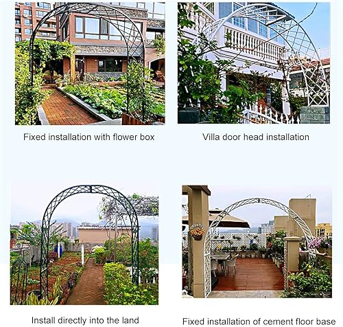 Miniatura 4 de Arco de acero para exteriores, arco de árbol de hierro de acero resistente, arco de jardín de metal resistente, para varias plantas trepadoras al