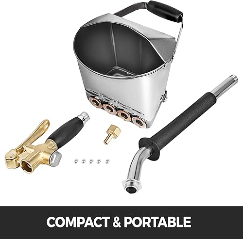 Miniatura 6 de Vevor 4 Jet Cement Mortero Pulverizador Pistola de pulverización de estuco Pistola de mortero de cemento neumático Pulverizador de cemento de