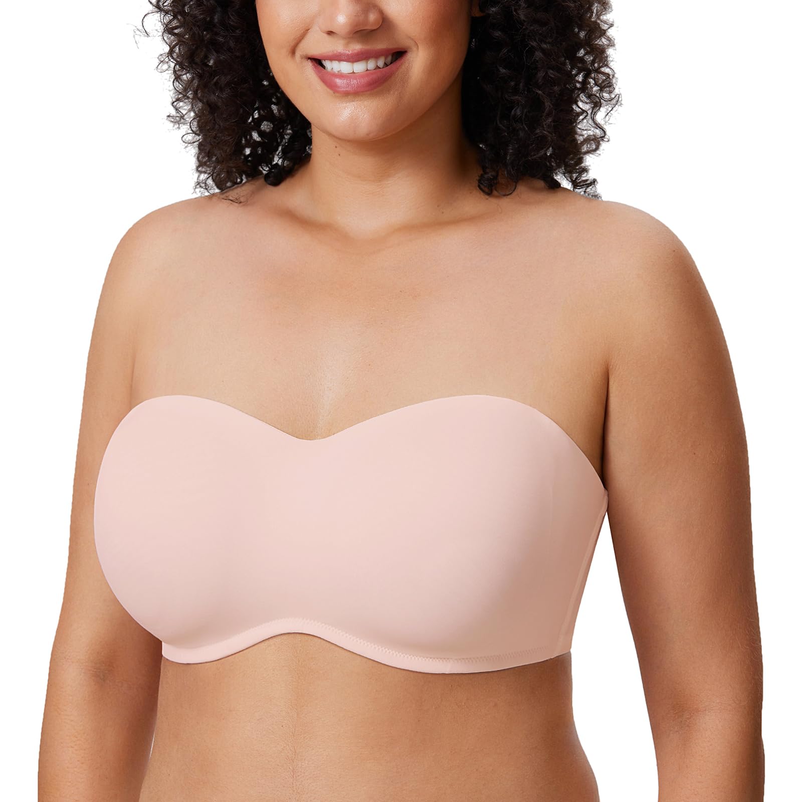 DELIMIRA Women's Strapless Bandeau Minimizer Bras