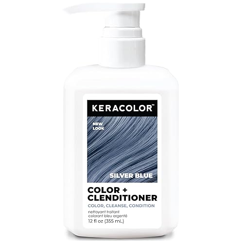 Keracolor Color + Clenditioner 3-in-1 Color-Depositing Conditioner, Gently Cleanses & Conditions, Semi-Permanent Hair Color, 23 Shades, 12 Fl Oz