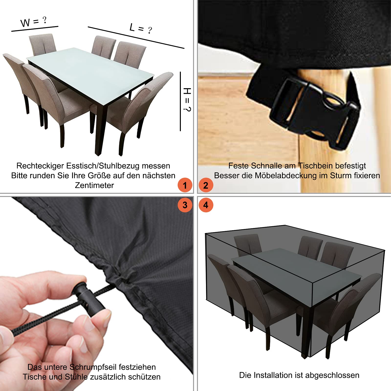 Pokrowiec na meble ogrodowe 180 x 150 x 80 cm z otworem wentylacyjnym brązowy kwadratowy pokrowiec na stół do bardzo dużego zestawu mebli ogrodowych