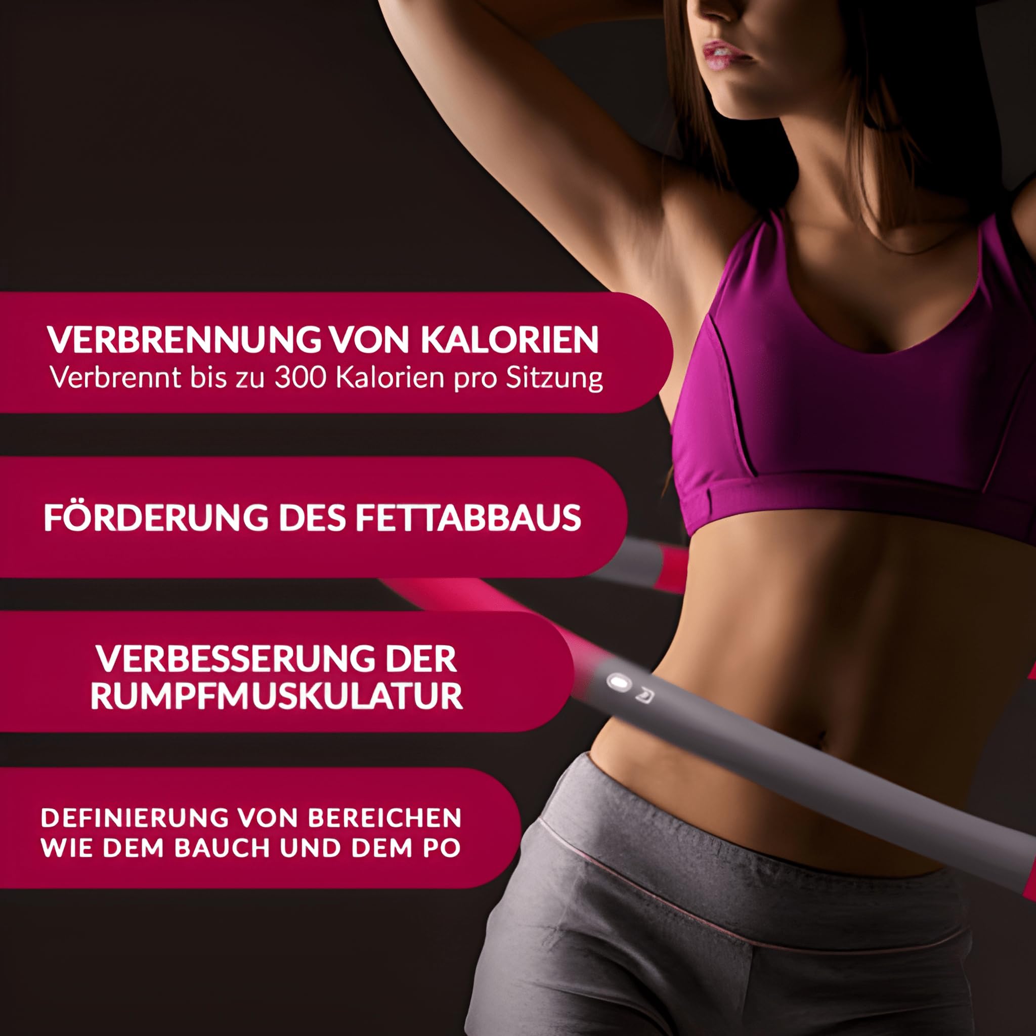 ResultSport Hula Hoop Reifen Erwachsene 1,2kg Gewicht 100cm breit, 8 Teiliger Abnehmbarer, Weighted Fitnessreifen, Fitnessübungen Training