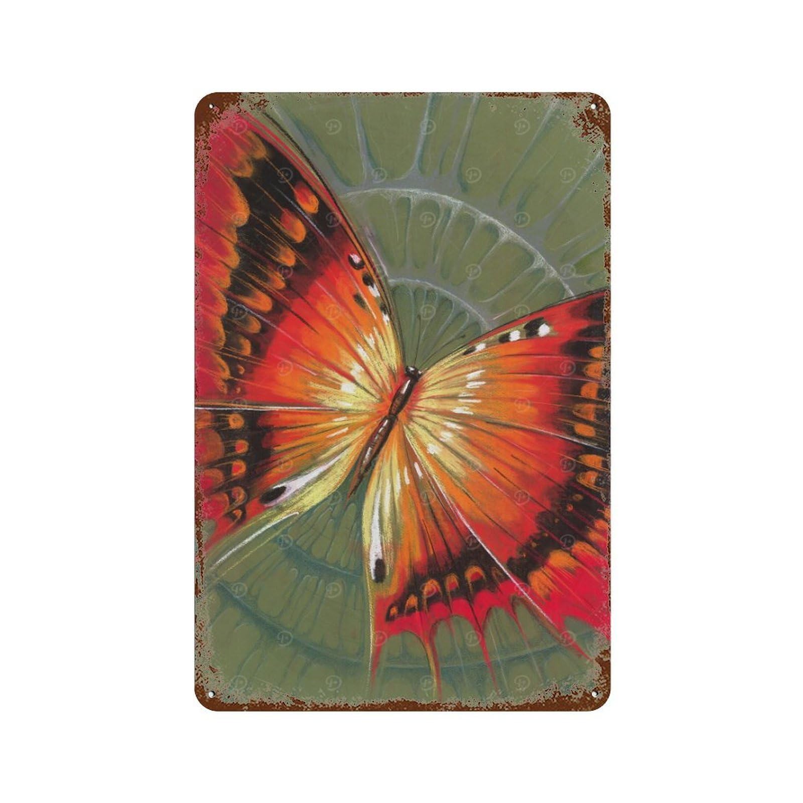 Butterfly 3 Vintage Metal Tin Sign 11.8"x7.9", Ideal for Living Room, Hallway And Home Decor
