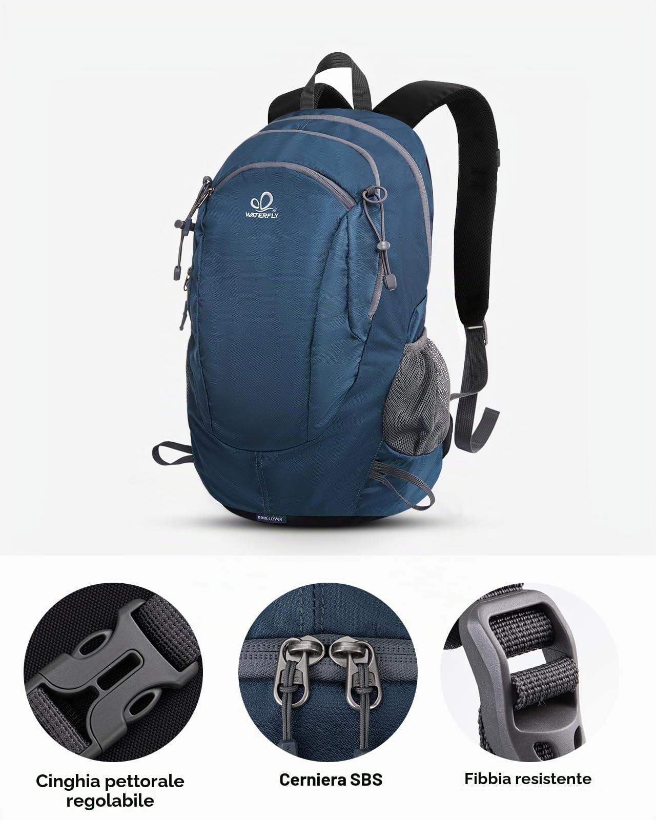 Waterfly Zaino Escursionismo Donna Uomo: 30 Litri Zaino Montagna per Sport Viaggio Campeggio Trekking