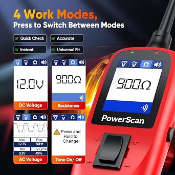 Autel PowerScan PS100 Power Circuit Probe Kit 2026, for All 12V 24V Cars | Automotive Relay Tester Electrical Wire Tracer, Breaker Finder Multimeter, Ground Check Activate Component, 40ft Cable