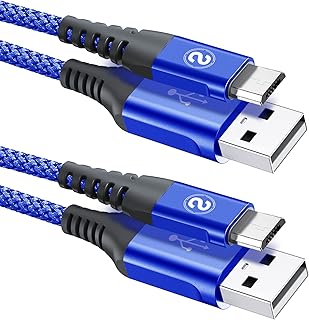 Micro USB Cable Android Charger [2Pack 6.6ft] Samsung Galaxy S7 Charger Cord,Android Phone Charger 3.0A Fast Charging Cable for Samsung Tablet, Galaxy S7, S6, J7, A5, Note 5, Kindle, PS4, LG and more-Blue