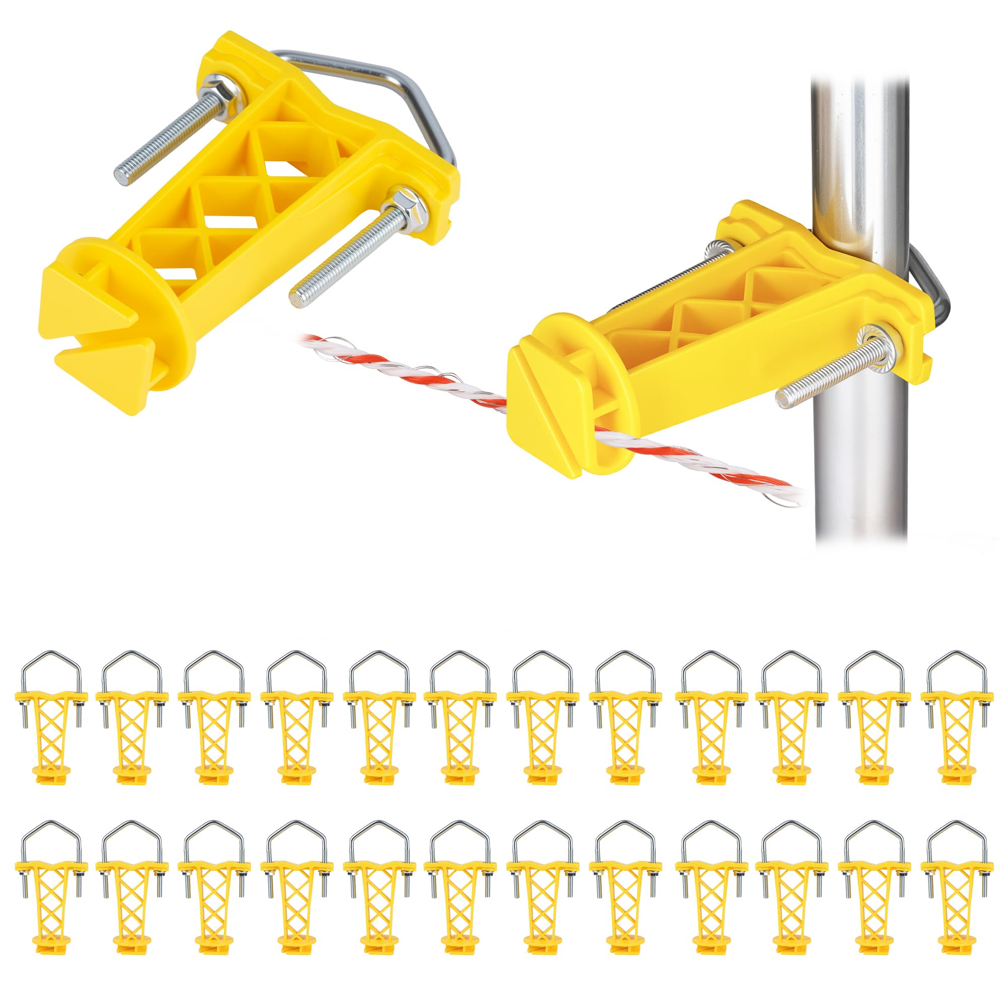 BEIYI 25-Pack Tube Post Insulator