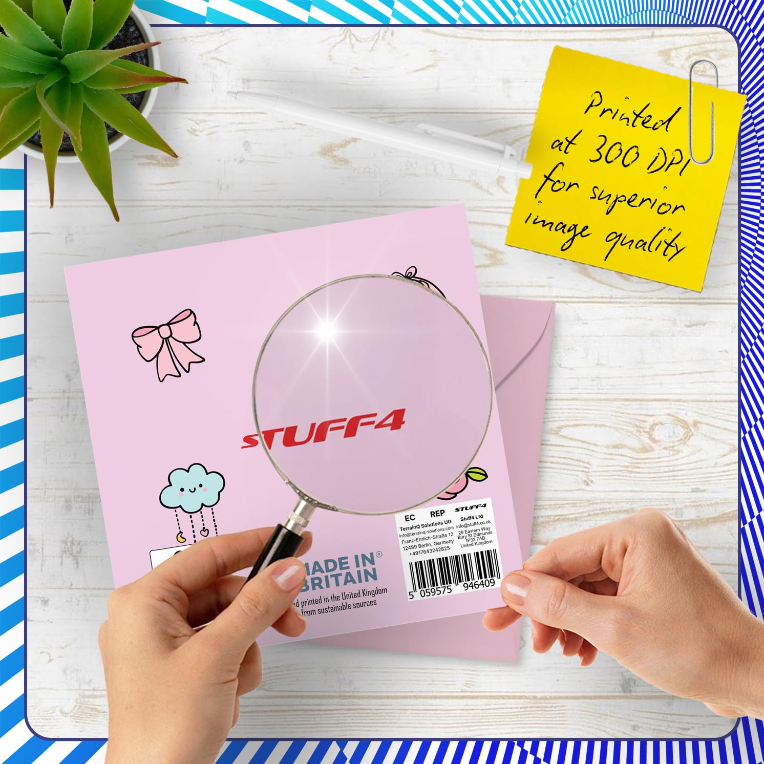 Twizler Nieuwe Baby Meisje Kaart met Roze Wieg en Jungle Dieren - Nieuwe Baby Card Meisje - Pasgeboren Essentials - Gefeliciteerd Kaart - Leuke Kaart - Nieuwe Baby Geschenken - Nieuwe Baby Meisjes