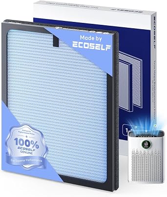ECOSELF Genuine Air Purifier Replacement Filter for HAP603 & HAP603WF, 3-in-1 H13 True High-Efficiency Activated Carbon Filter, Pet Care Filter 1 Pack, Blue, Official