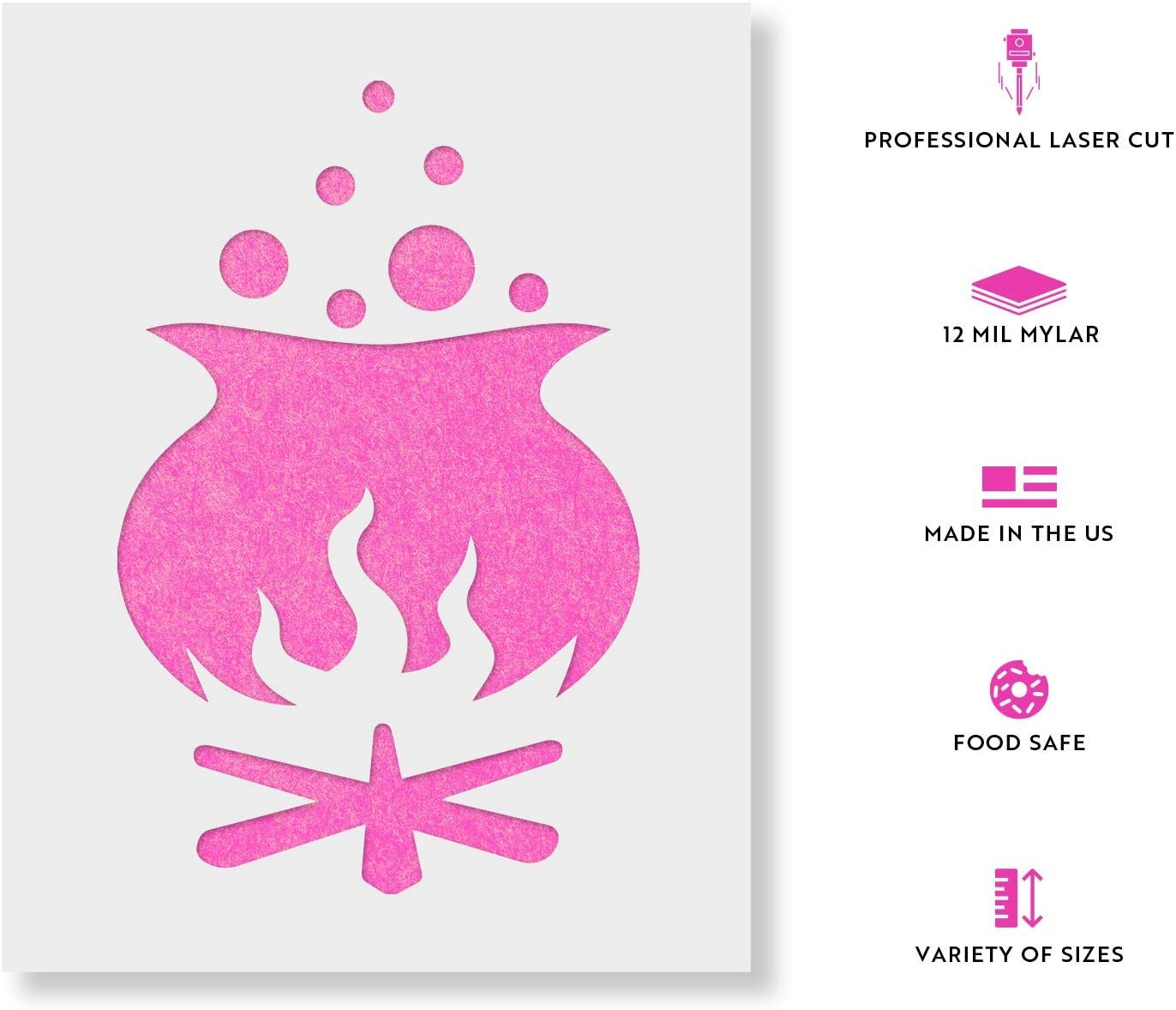 Cauldron of Witches Brew Stencil - Halloween Art, Stencils Halloween, Halloween, Halloween Stencils, Spooky Stencil
