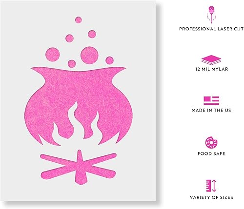 Miniatura 2 de Caldero de brujas Brew Stencil - Arte de Halloween, plantillas de Halloween, Halloween, plantillas de Halloween, plantilla espeluznante