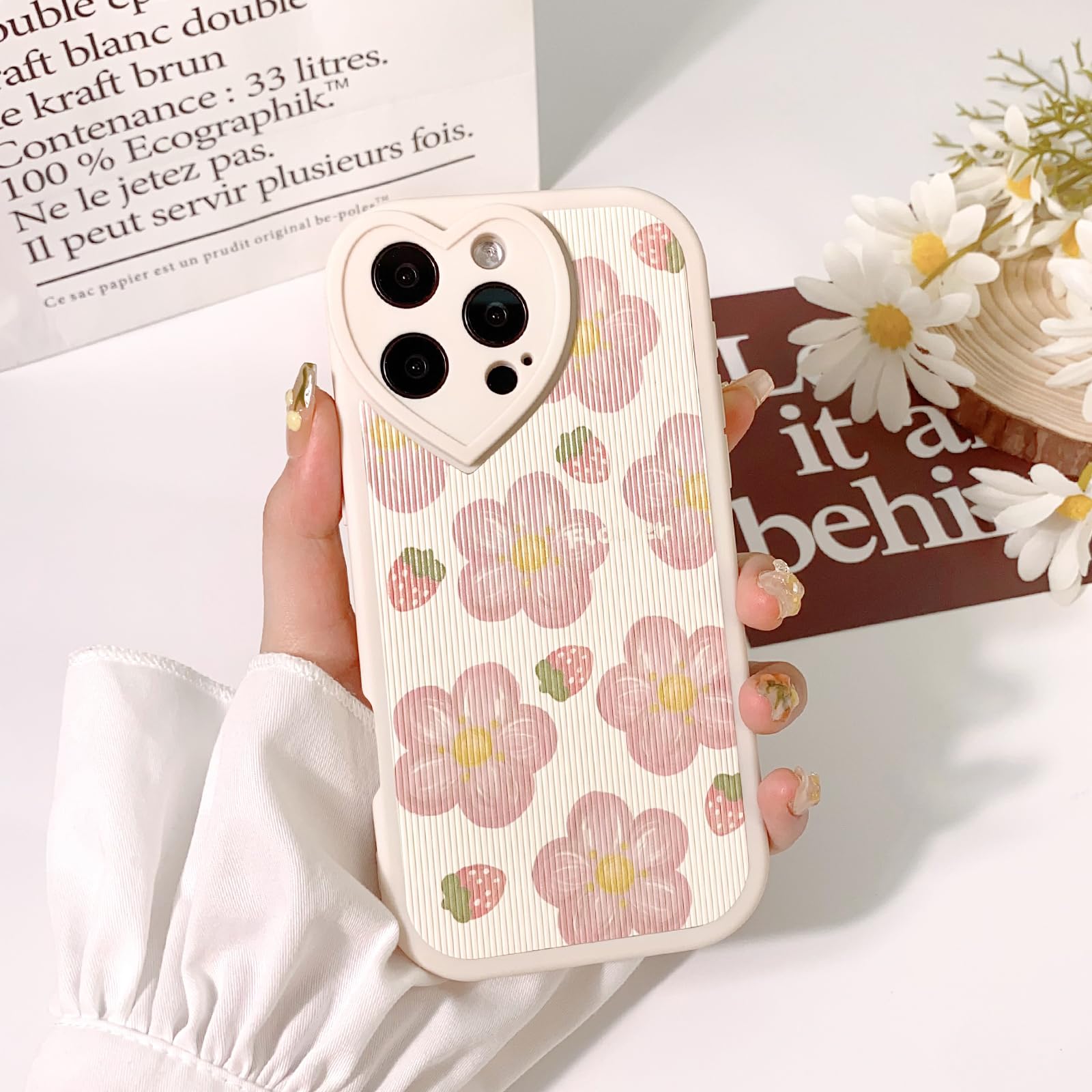 NITITOP Coque Pour IPhone 16 Conception De Motif Floral De