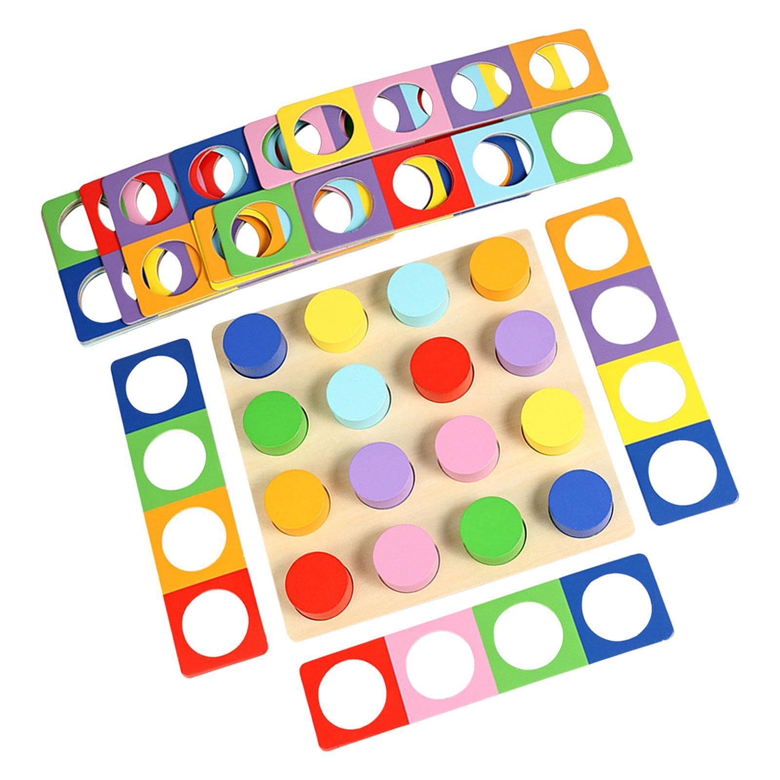 Sharplace Rompecabezas de Madera para Combinar Colores, Actividad para Niños de 1, 2 Y 3 años