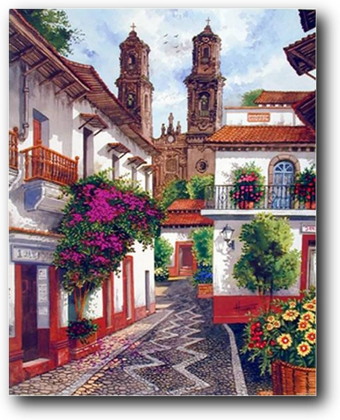 Old Mexico City Horacio Robles Jr Wall Decor Art Print Poster (16x20)