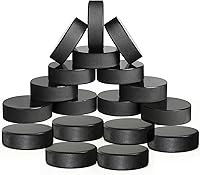 AceFox NHL Regulation Ice Hockey Pucks 18-Pack - 6oz Official 3x1 Inch Practice Pucks for Training & Games