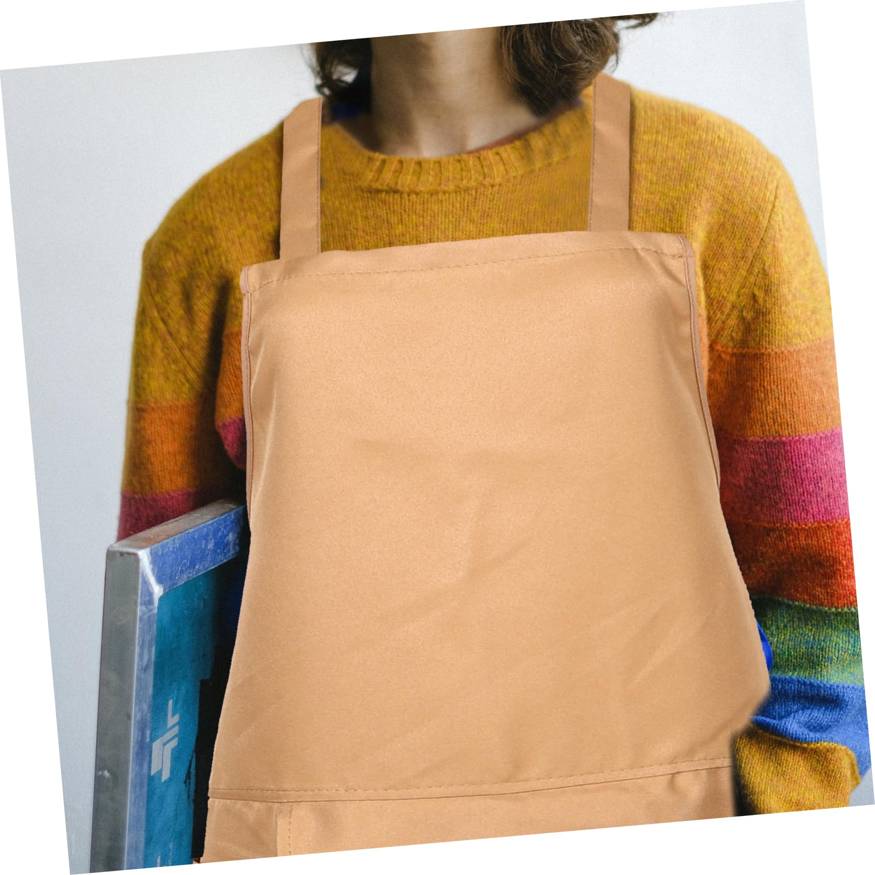 NUOBESTY Keramikkünstler Schürze Lange Gespaltene Beine Praktische Taschen für und Malaktivitäten für Erwachsene Geeignet