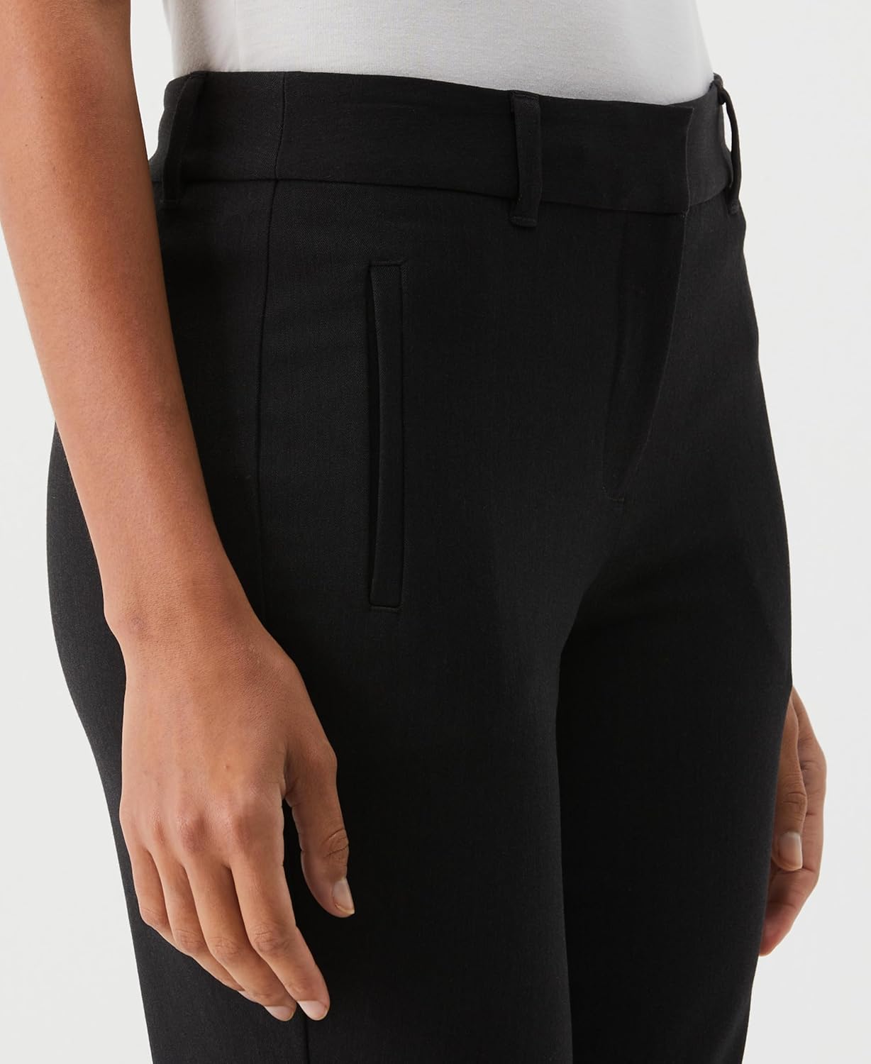 Rafaella Womens Rafaella Women's Straight Leg Ankle Dress Pants - 26.5" Business Casual with Classic Fit & Slimming Panel - Image 5