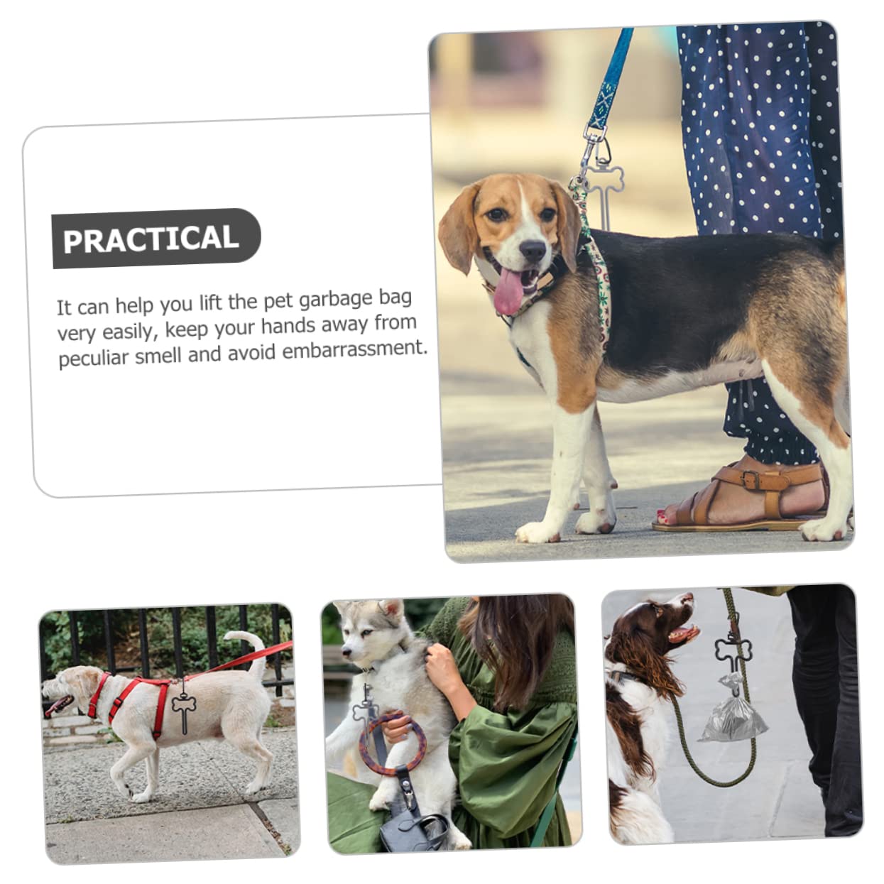 POPETPOP 50 Pièces Clip pour à crottes de a dejection canine à dejection canine porte-sacs à déjections canines porte- pour poubelle pinces à sacs de caca