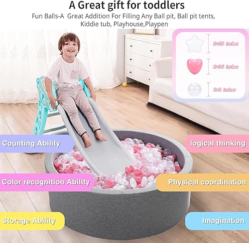 Miniatura 4 de Ball Pit Balls Pack of 100 200 500 - Star and Round Set BPA Free Phthalate Free Non-Toxic Crush Proof Play Balls Soft Plastic Balls for Toddlers