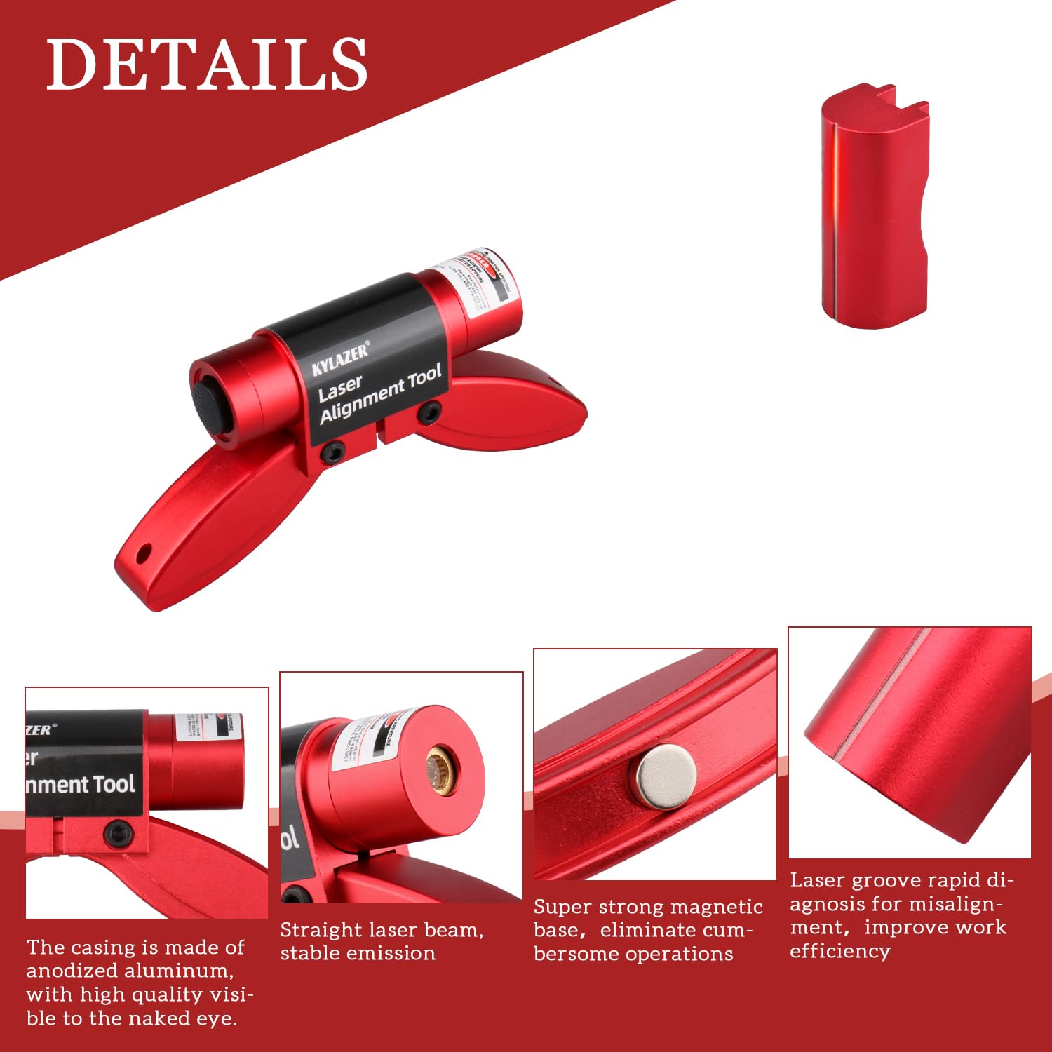 Laser Alignment Tool|Measures and Diagnoses BDS Displacement|Magnetic Base|Long-Term Operation|Reusable