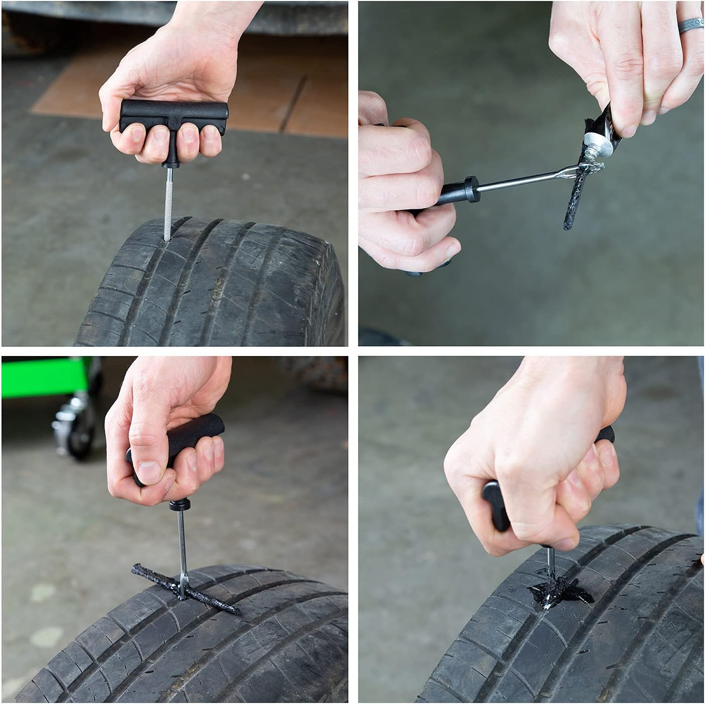 OEMTOOLS 26683 Tire Repair Kit, Auto Tire Plug Kit, Roadside Emergency Car Kit, Car Tire Repair Tools, Rubber Cement for Tire Repair, Lawn Mower Tire Patch : Automotive
