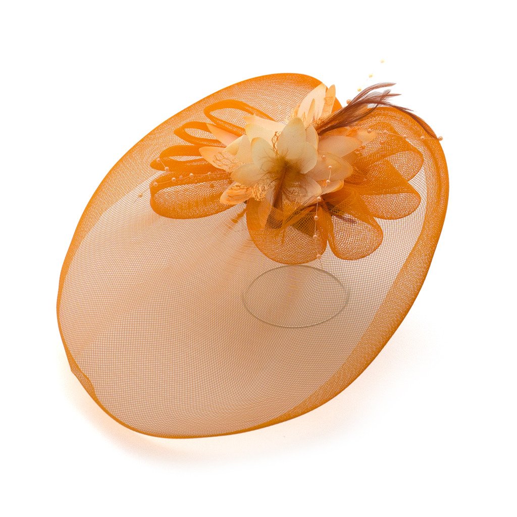 Fascinator hat plume et perle pour rayonner au Derby de Chantilly ou un mariage - 5