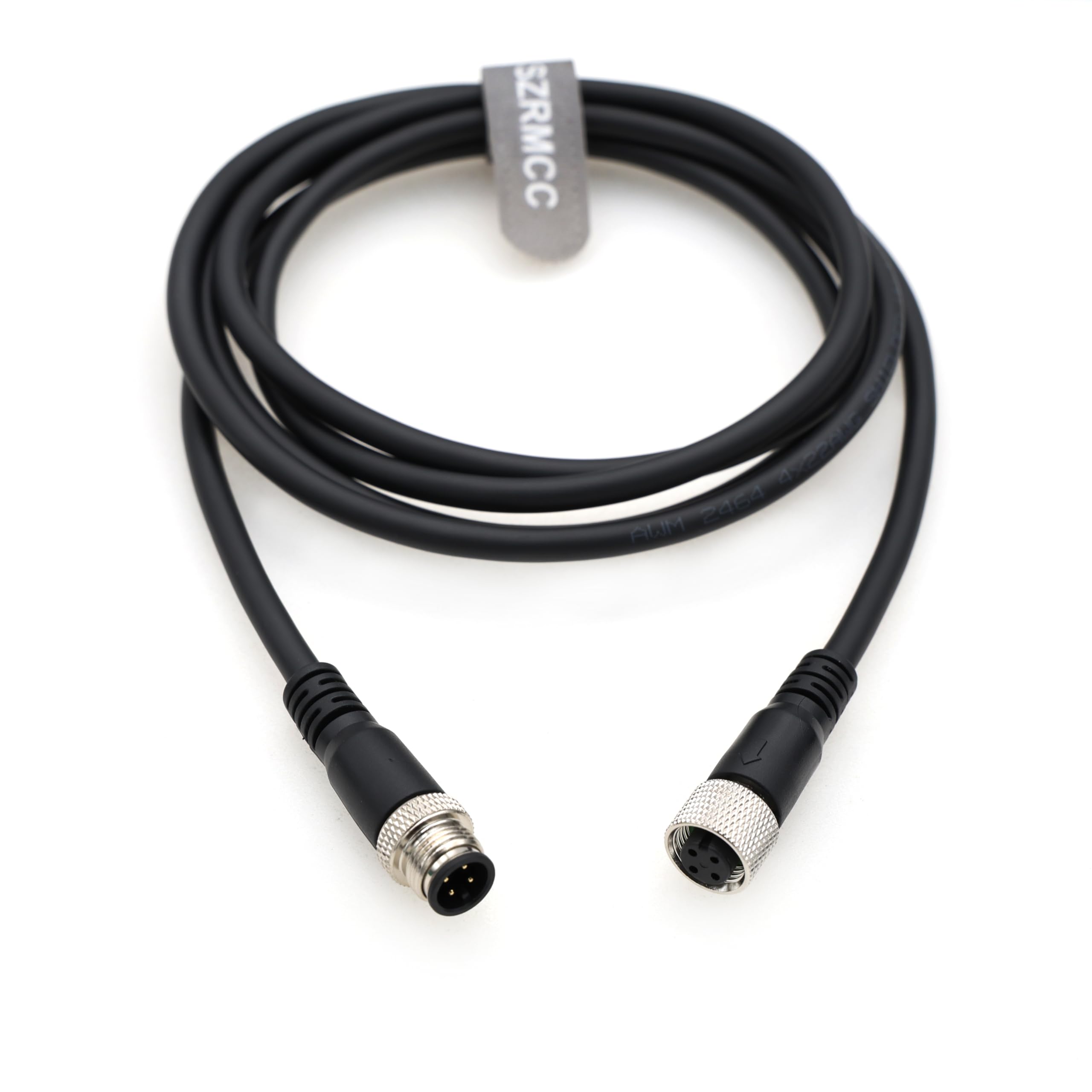 SZRMCC M12 A-Code 4Pin Male to Female Connector Sensor Cable Shielded Aviation Network Cable for Industrial Profibus Fieldbus Module (3m)-image-34