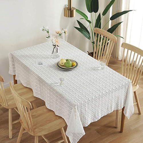 Miniatura 2 de AMZALI Classic Collection - Mantel de encaje de ganchillo de algodón, a prueba de polvo, para mesa de bufé, cena de vacaciones, fiestas, banquetes,
