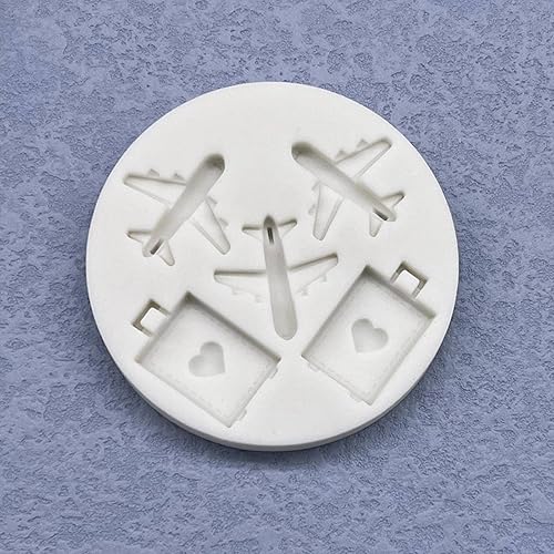 Miniatura 6 de Maleta de avión, molde de silicona para manualidades, herramientas de resina, molde para hornear, herramientas de decoración de pasteles