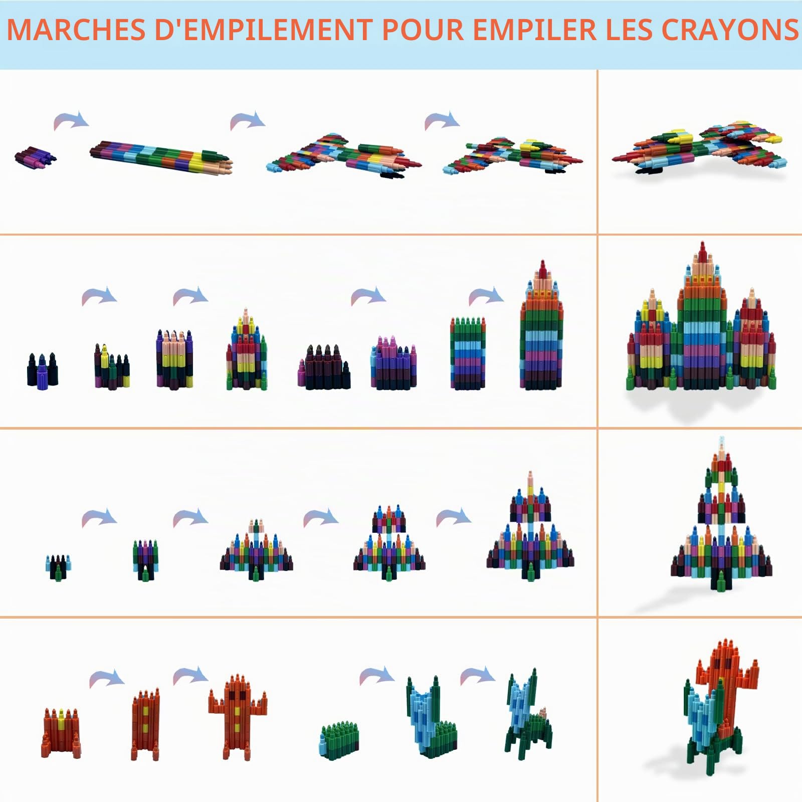 Ensemble De Crayons De Couleur, 12 Crayon De Couleurs Enfant, Crayon De