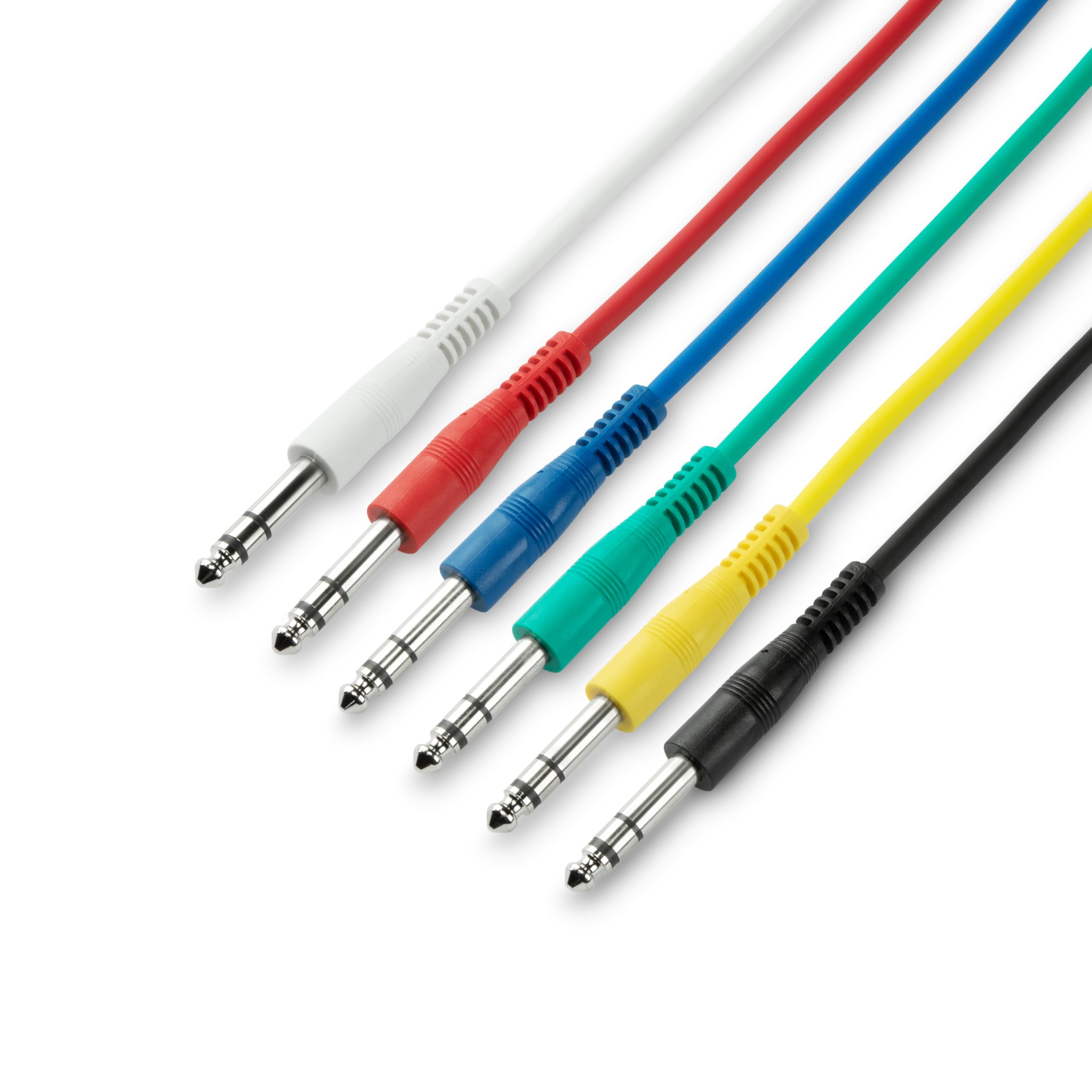 Adam Hall 3 Star Series 0.6m 6.3mm Jack Stereo to 6.3mm Jack Stereo Patch Cable Set