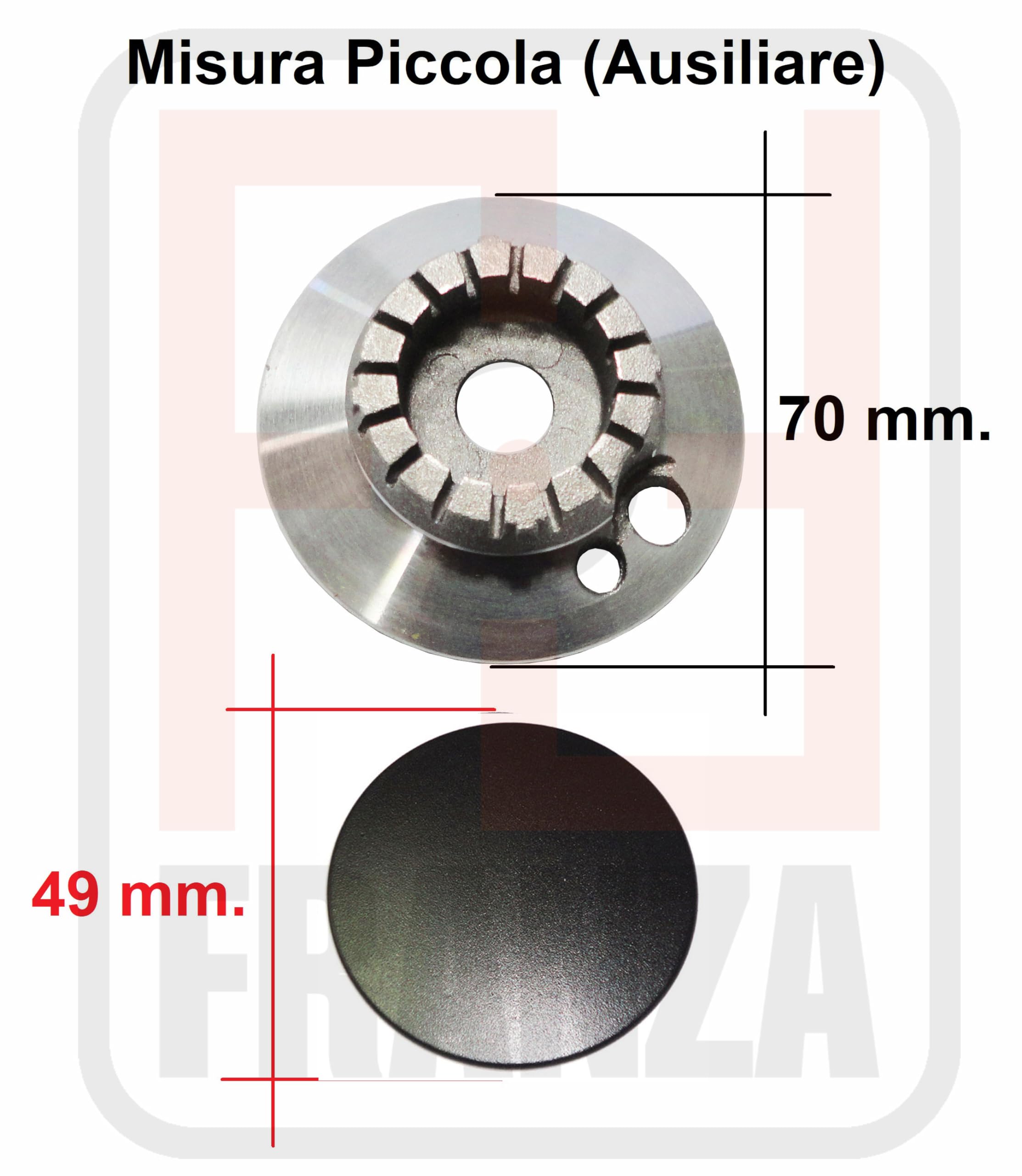 Kit Fornelli Ricambio Per Cucine Gas Smeg - 3 Bruciatori In Ghisa Con Spartifiamma Ottone - Compatibile SA 100/3 - Foto 2