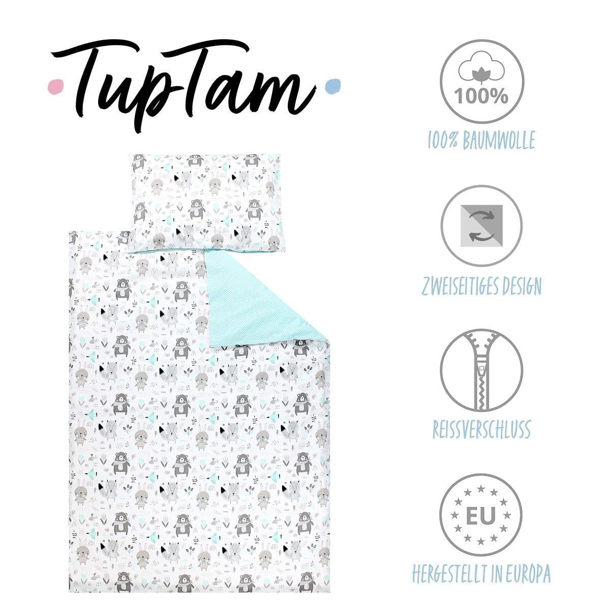 TupTam Juego de Ropa de Cama para Niños, de 2 Piezas., Conejo/Rosa/Lunares, 120x90 cm — view 171