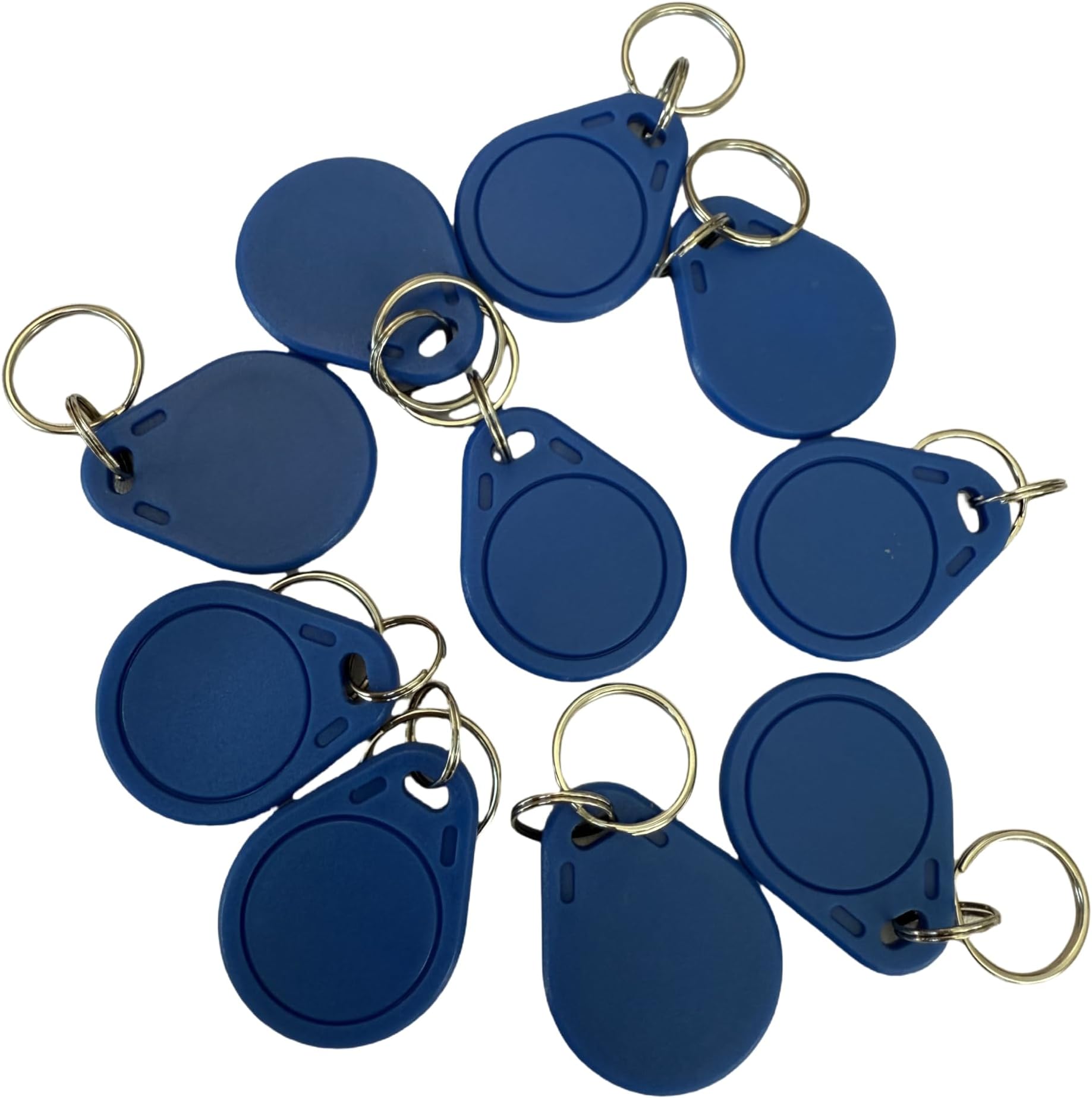 YARONGTECH M1 Chip RFID Key Fob Tag 13.56MHZ ISO14443A in Blue - 10pcs