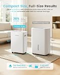 34 Déshumidificateur pour sous-sol jusqu'à 2500 - Oui. ozeeco Déshumidificateur maison avec tuyau de drainage, ioniseur, contrôle de l'humidité, Ultra Du calme, serrure à enfant, 24H Heureur pour Chambre, Salle de bain, RV