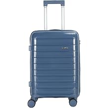 20 Carry On Luggage with TSA Lock, 22x14x9 Airline Approved Suitcase 360 Silent Spinner Wheels, Anti-Burst Zipper, Hardside PP Lightweight Travel Luggage BLUE