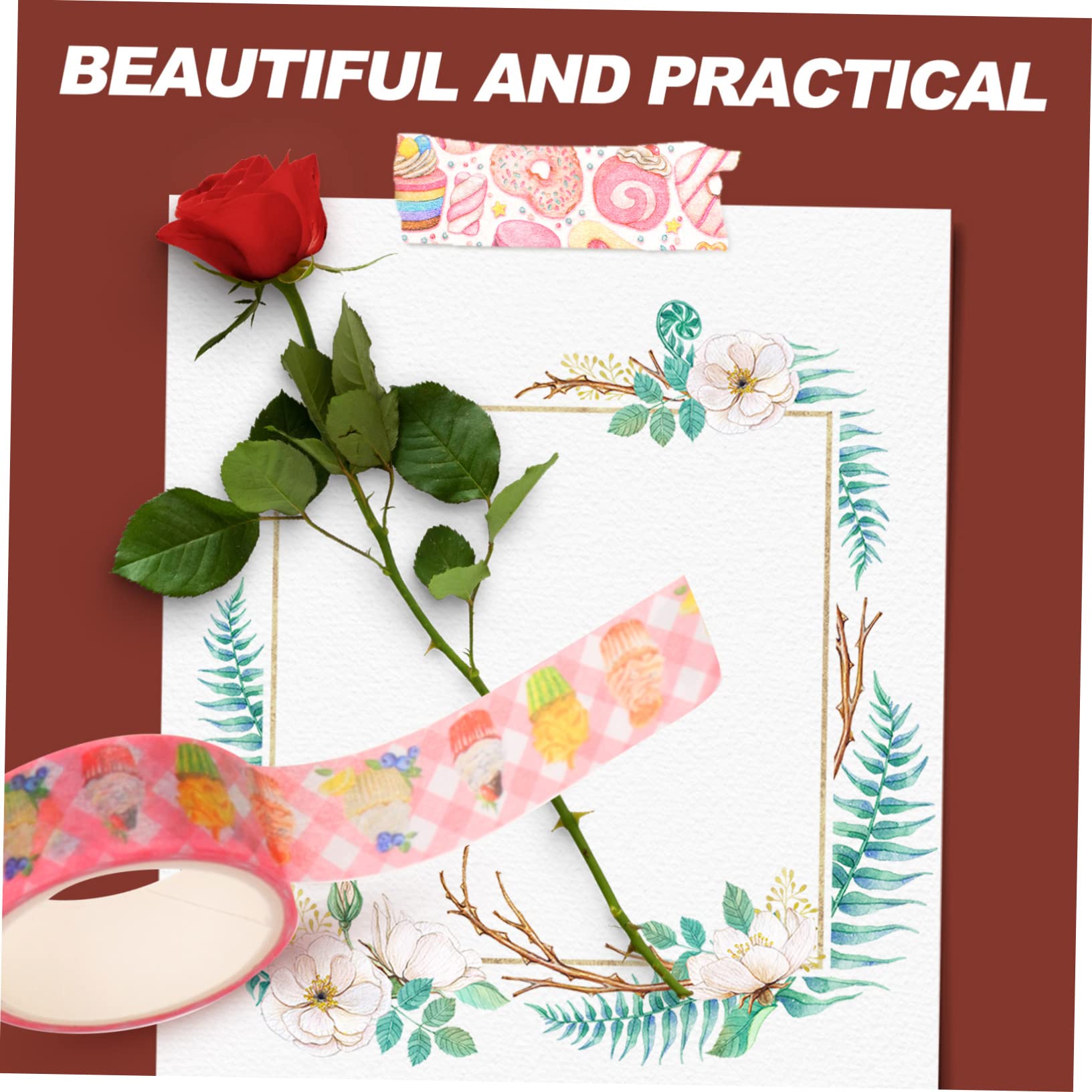 Housoutil 5 Sätze Washi Tape Set Für Scrapbooking Dekoratives Klebeband Für Diy Projekte Partydekoration Und Mehr Langlebig Und Leicht Abreißbar 10 Rollen * 5
