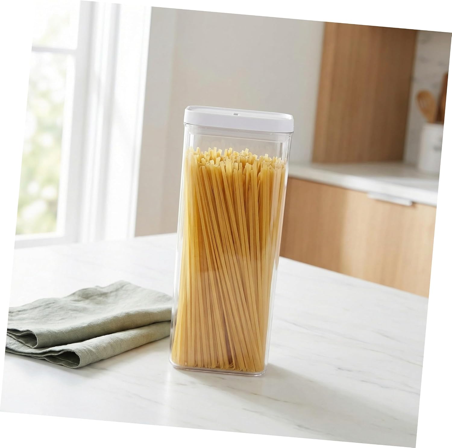 Pasta Container Dry Pasta Keeper Noodle Storage Tube Kitchen Organizer