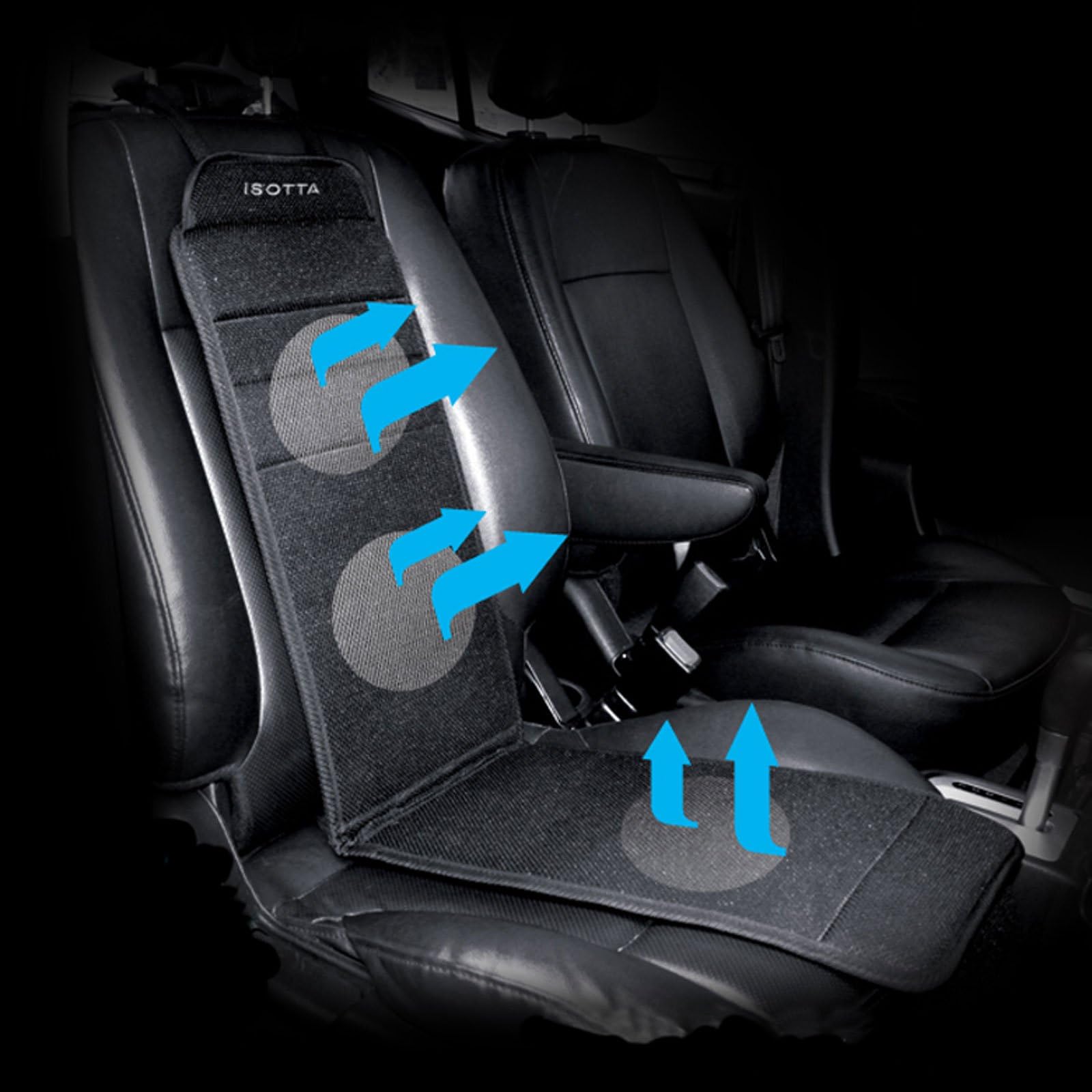 Tornado Car Kühlung Wind Sitzbezüge Autositzkühler Sitzabdeckung für Sommer 12V Fahrzeug nur - Schwarz Farbe (1 Stück)