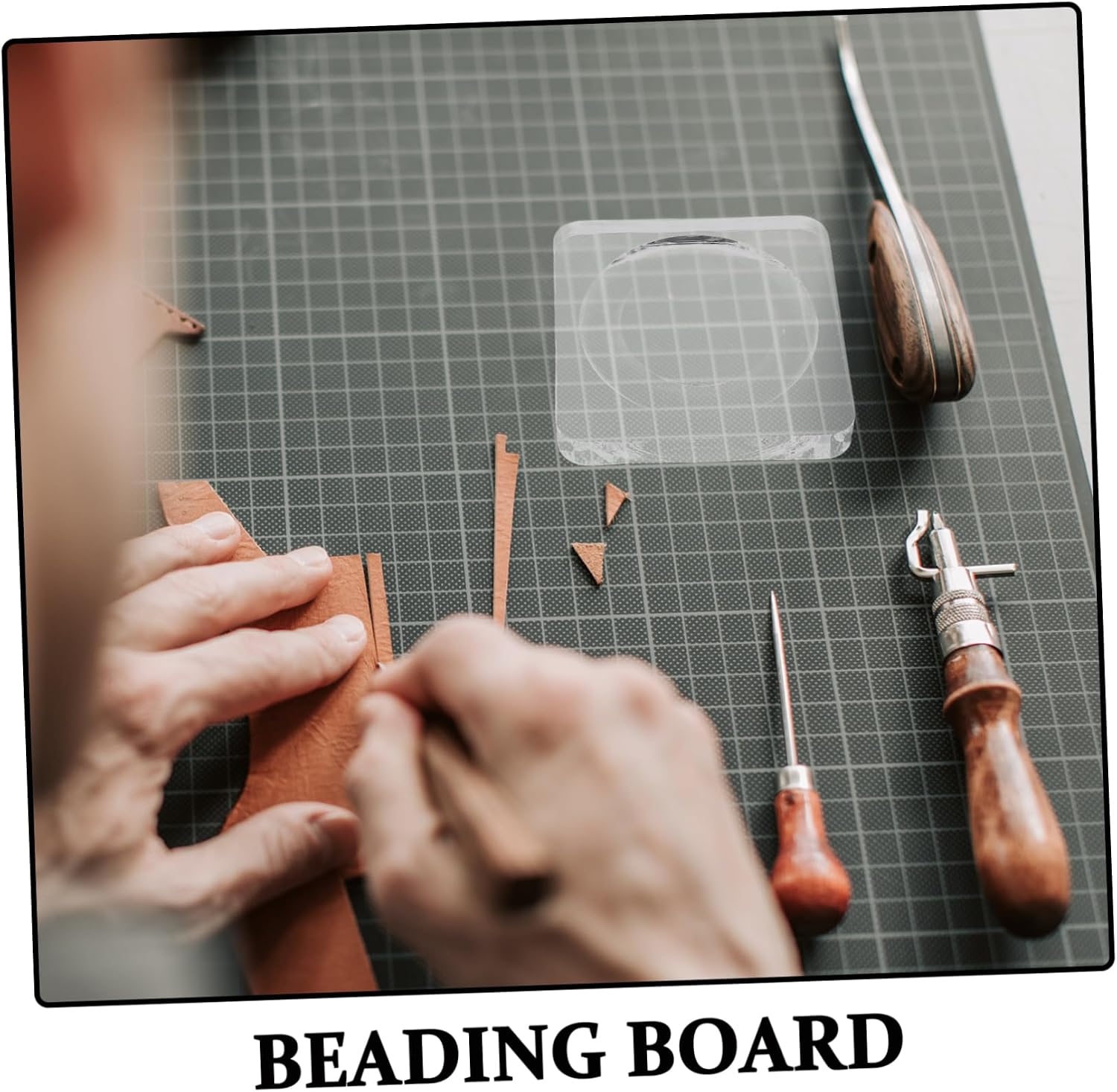 jojofuny Acrylic Bead Board for Jewelry Making Multi Functional Bracelet Necklace Design Tray with Positioning Lightweight Portable DIY Craft Tool for Home Travel