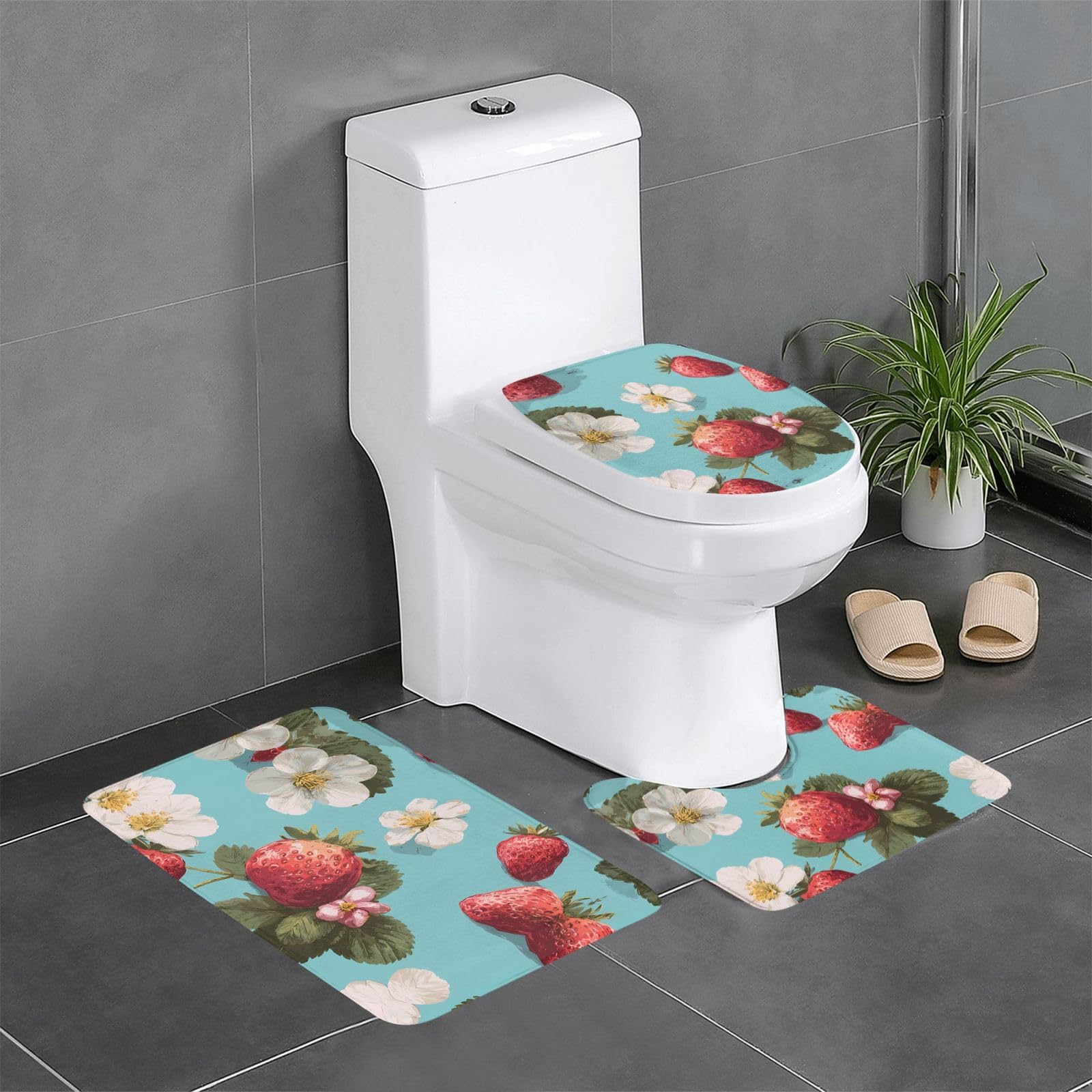 Tapis de salle de bain lot de 3 tapis de contour ovale rectangulaire