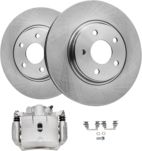 Miniatura 12 de Detroit Axle - Rotores de freno de disco trasero + repuesto de pinza de freno de disco trasera izquierda para Acura TL Honda Element - Juego de 3