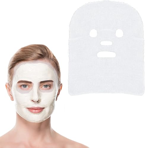 100 hojas de gasa precortadas de algodón facial de belleza, almohadillas faciales suaves de alta frecuencia para mujeres y niñas, cuidado de la